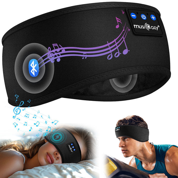 MUSICOZY Bluetooth 5.4 Sleep Headphones Mask – Noise-Cancelling Eye Mask with Ultra-Thin Stereo Speakers, Adjustable Ergonomic Design, for Side Sleepers, Travel, Office, Yoga, Gifts, Stress Relief