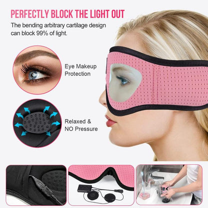 Sleep Mask, Eye Mask for Sleeping, Breathable Sleeping Mask for Men Women, 3D Comfort Contoured for Side Sleepers, Light Blocking Sleeping Mask for Home Office Travel Yoga
