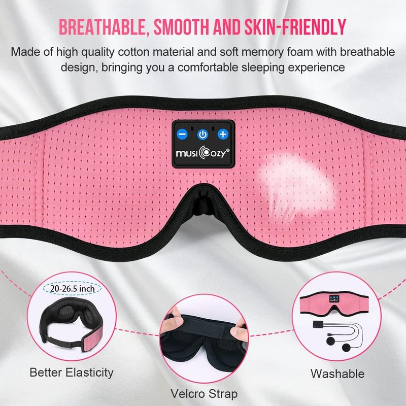 Sleep Mask, Eye Mask for Sleeping, Breathable Sleeping Mask for Men Women, 3D Comfort Contoured for Side Sleepers, Light Blocking Sleeping Mask for Home Office Travel Yoga