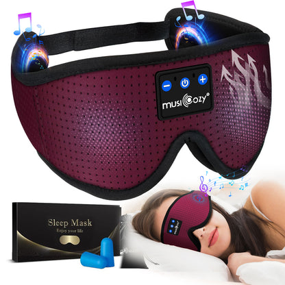 MUSICOZY Bluetooth 5.4 Sleep Headphones Mask – Noise-Cancelling Eye Mask with Ultra-Thin Stereo Speakers, Adjustable Ergonomic Design, for Side Sleepers, Travel, Office, Yoga, Gifts, Stress Relief