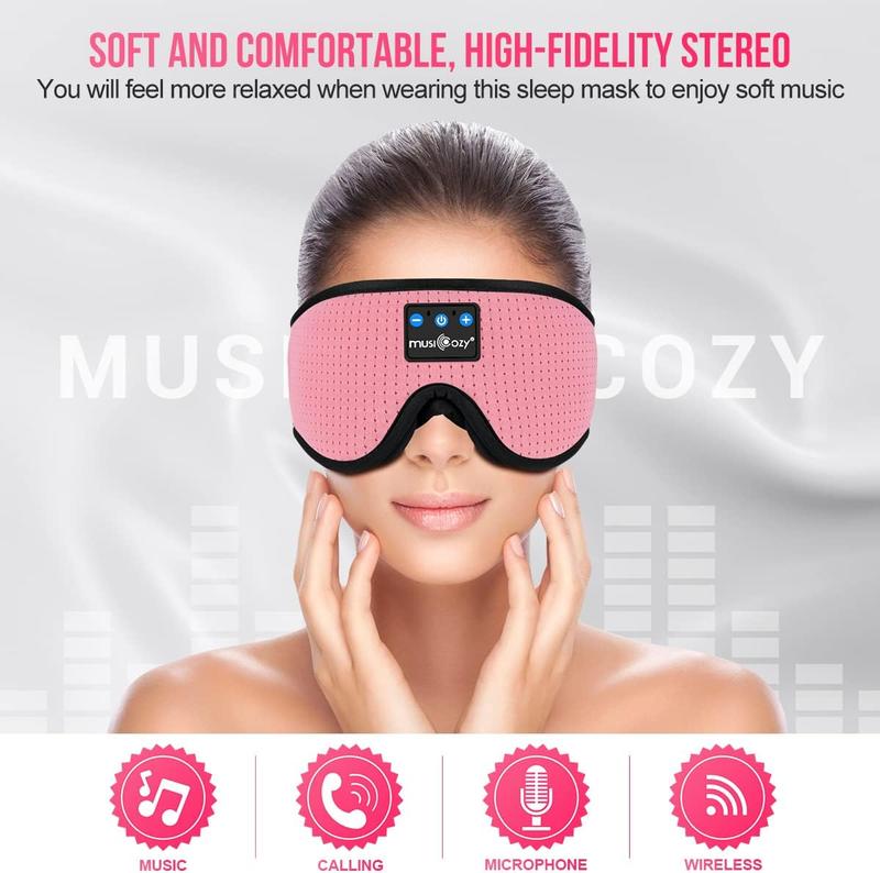 Sleep Mask, Eye Mask for Sleeping, Breathable Sleeping Mask for Men Women, 3D Comfort Contoured for Side Sleepers, Light Blocking Sleeping Mask for Home Office Travel Yoga