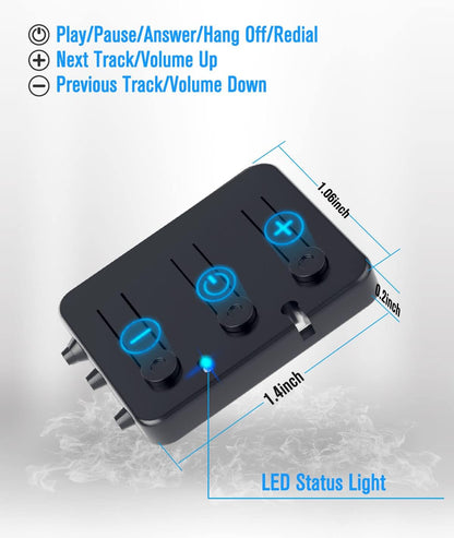 MUSICOZY Bluetooth 5.4 Module for Sleep Headphones, Wireless Control & Speakers with LHDC, LDAC, Hi-Res Audio, Charging Cable Included