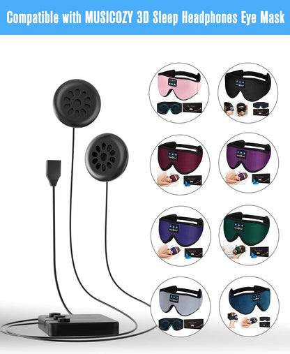 MUSICOZY Bluetooth 5.4 Module for Sleep Headphones, Wireless Control & Speakers with LHDC, LDAC, Hi-Res Audio, Charging Cable Included