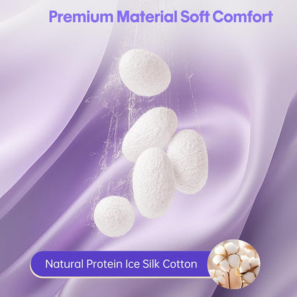 MUSICOZY Ice Silk Sleep Headphones with Bluetooth Mask, Eye Mask for Sleeping in Total Darkness, 5.4 Bluetooth Sleep Mask Sleep Headphones, Soft, Gifts for Men Women (Purple)