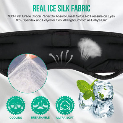 MUSICOZY Sleep Headphones Bluetooth 5.2 Breathable Sleeping Headphones Sleep Mask, Wireless Eye Mask Sleep Earbuds for Side Sleepers Men Women Office Travel Cool Tech Gadgets Gift