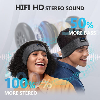 MUSICOZY Sleep Headphones Bluetooth 5.4 Headband, Sports Wireless Earphones Sweat Resistant Earbuds Sleeping Headphone with Ultra-Thin HD Stereo Speaker for Workout Running Cool Gadgets Unique Gifts