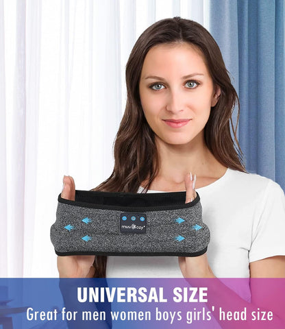 MUSICOZY Sleep Headphones Bluetooth 5.2 Headband, Wireless Earbuds HD Stereo Speakers, Sweatproof Design, Perfect for Sports, Workout, Yoga, Sleep Unique Gifts for Men, Women, Teens