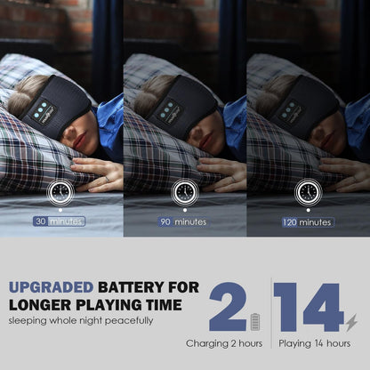 MUSICOZY White Noise Bluetooth Sleep Mask with 8 Soothing Sounds & 3D Wireless Sleep Headphones, Bluetooth Sleeping Headphones for Yoga Travel Office Relaxation Tech Gadgets Gifts, Light Gray