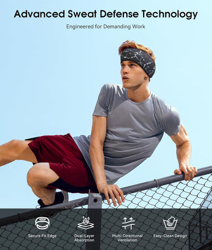 MUSICOZY Sleep Headphones Bluetooth 5.4 Sports Headband, Wireless Music Headband with Sleep Mask Earbuds for Running, Workout, Yoga, Cool Tech Gadget Gift