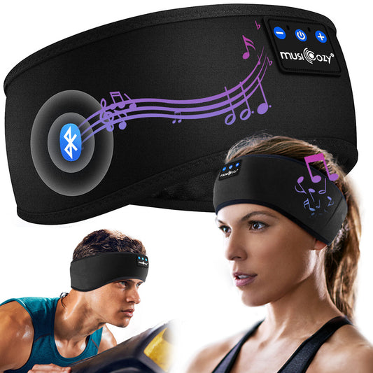 MUSICOZY Sleep Headphones Bluetooth 5.4 Headband, Sports Wireless Earphones Sweat Resistant Earbuds Sleeping Headphone with Ultra-Thin HD Stereo Speaker for Workout Running Cool Gadgets Unique Gifts