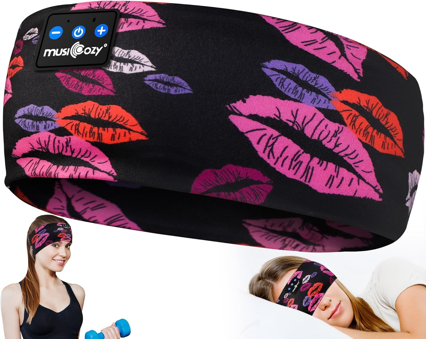 MUSICOZY Bluetooth 5.4 Sleeping Headphones, 3 in 1 Sports Headband, Noise Reduction, Comfortable, Suitable for Sports, Sleep, Travel