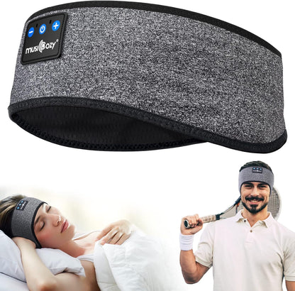 MUSICOZY Sleep Headphones Bluetooth 5.2 Headband, Wireless Earbuds HD Stereo Speakers, Sweatproof Design, Perfect for Sports, Workout, Yoga, Sleep Unique Gifts for Men, Women, Teens