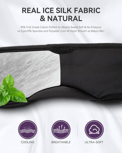 MUSICOZY Sleep Headphones Bluetooth 5.4 Headband Headphones Super Soft & Breathable, Wireless Sleeping Eye Mask Earbuds Earphones for Side Sleepers Mom Women Cool Tech Gadgets Gifts