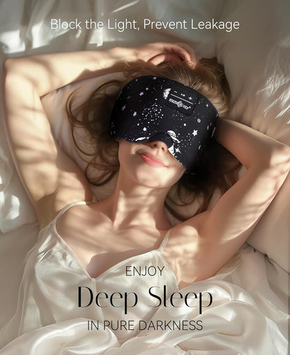 MUSICOZY Sleep Headphones Bluetooth Sleep Mask with Headphones Eye Mask Wireless Bluetooth 5.4 with Adjustable Headband Total Blackout for All Night Sleep, Travel & Nap