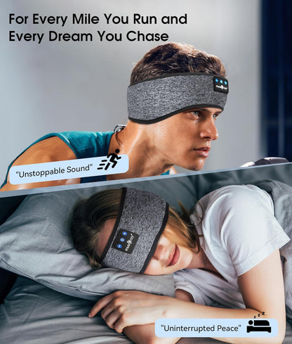 MUSICOZY Sleep Headphones Bluetooth 5.4 Headband, Wireless Earphones Music Sleep Earbuds Sleeping Eye Mask with HD Stereo Speakers for Workout Running Travel Yoga, Ideal Gifts for Women Men
