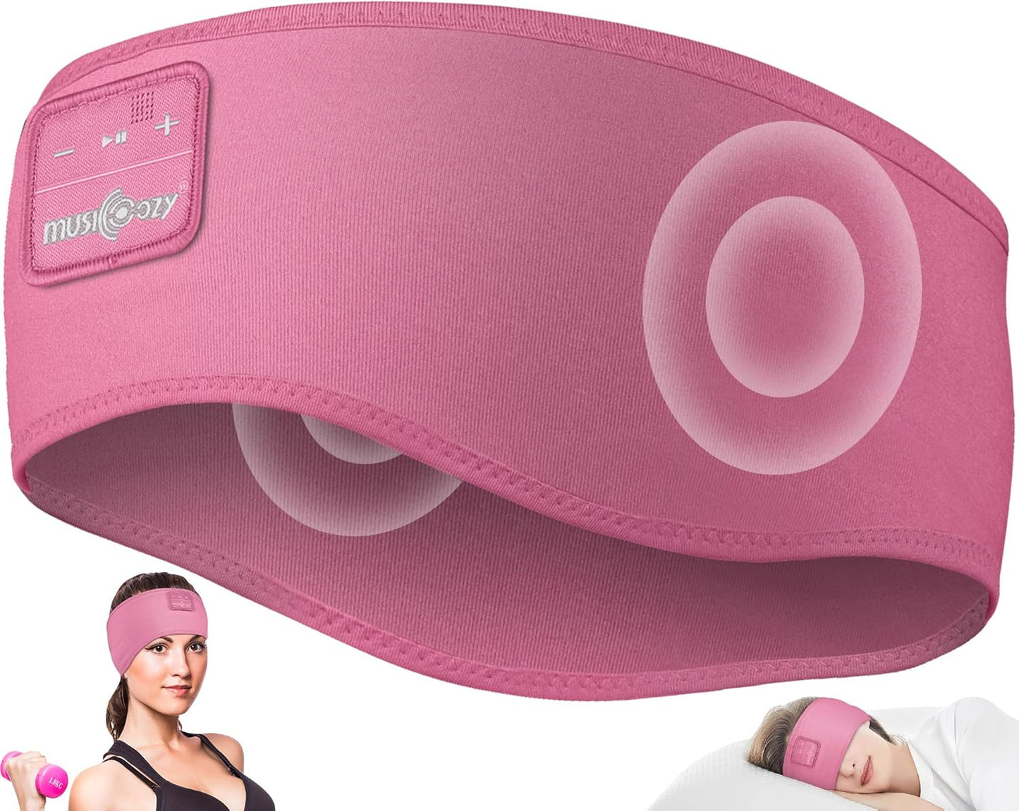 MUSICOZY Sleep Headphones Headband, Wireless Earbuds Earphones Sweat Resistant with Ultra-Thin HD Stereo Speaker, Bluetooth 5.4 for Workout Running Cool Gadgets Unique Gifts
