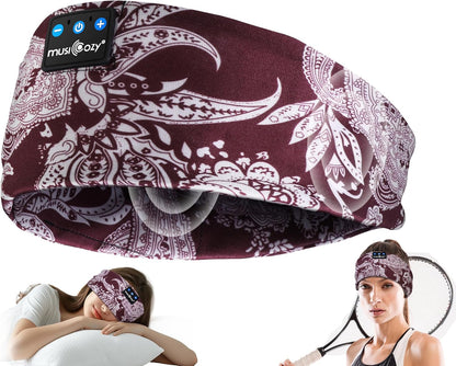 MUSICOZY Sleep Headphones Bluetooth Headband 5.4 Wireless Headband Headphones for Sleeping for Side Sleeper with Ultra-Thin HD Stero Speaker for Workout