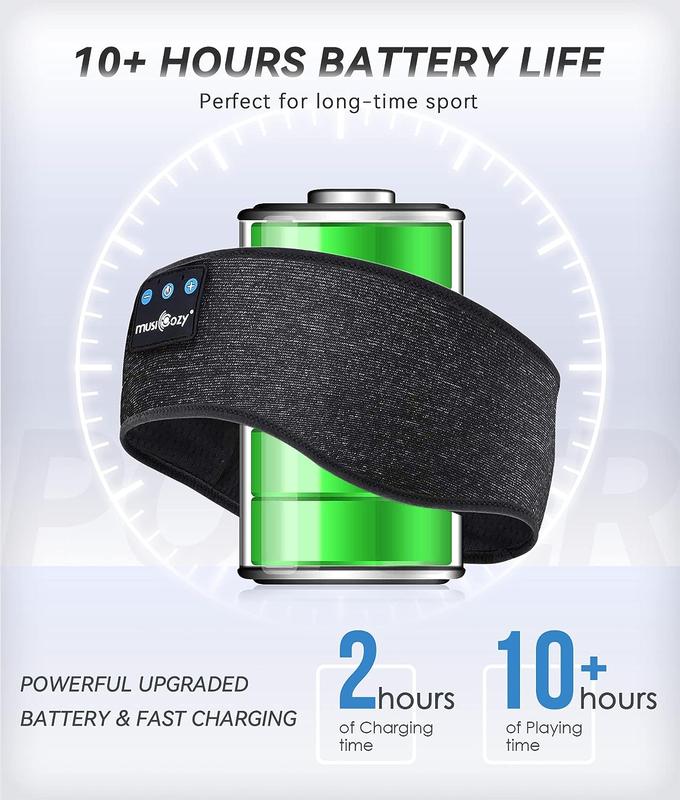 MUSICOZY Bluetooth 5.4 Sleeping Headphones, 3 in 1 Sports Headband, Noise Reduction, Comfortable, Suitable for Sports, Sleep, Travel
