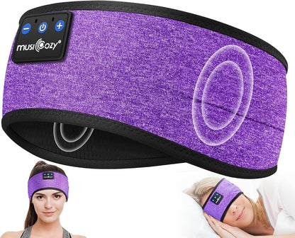 MUSICOZY Sleep Headphones Bluetooth 5.4 Headband, Sports Wireless Earphones Sweat Resistant Earbuds Sleeping Headphone with Ultra-Thin HD Stereo Speaker for Workout Running Cool Gadgets Unique Gifts