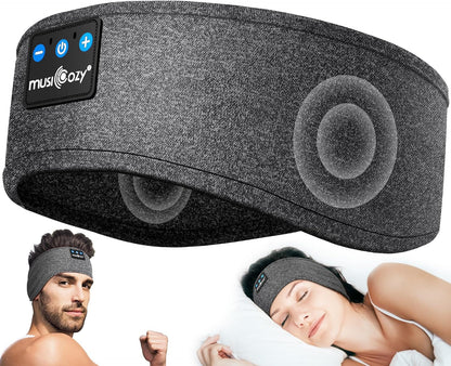 MUSICOZY Sleep Headphones Wireless, Bluetooth 5.4 Headband Sports Sleeping Headphones Eye Mask Earbuds Breathable Music Headband Perfect for Workout Running Travel Yoga