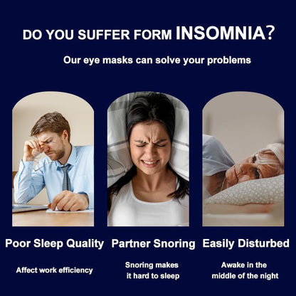 Sleep Mask, Eye Mask for Sleeping, Breathable Sleeping Mask for Men Women, 3D Comfort Contoured for Side Sleepers, Light Blocking Sleeping Mask for Home Office Travel Yoga