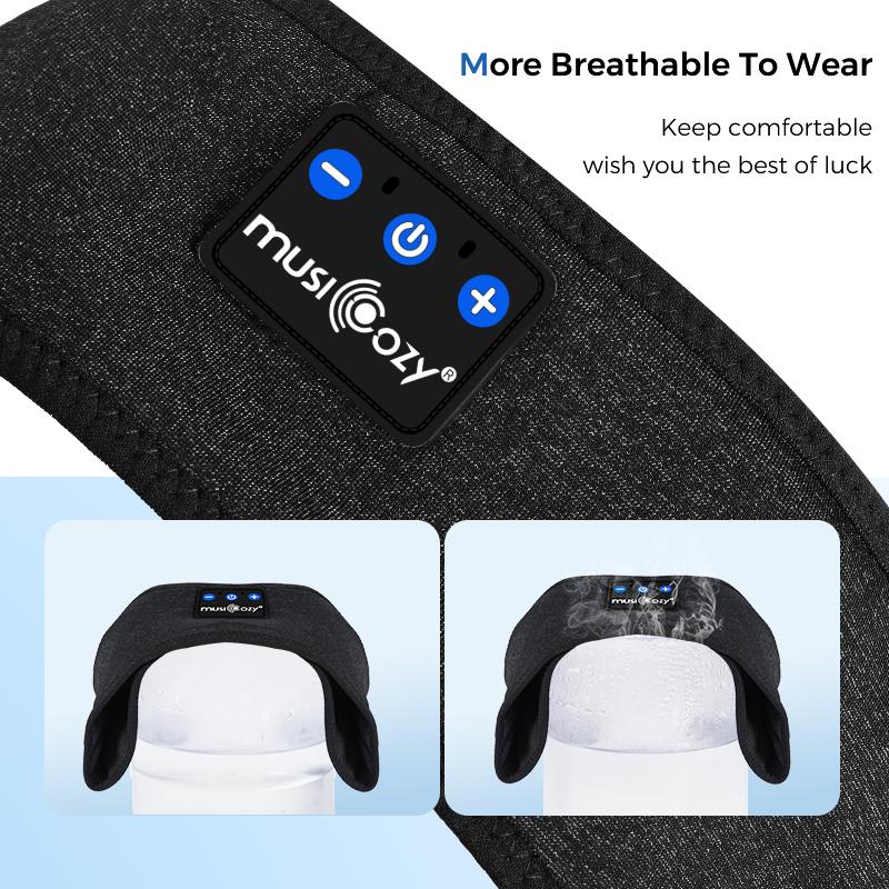 MUSICOZY Bluetooth 5.4 Sleeping Headphones, 3 in 1 Sports Headband, Noise Reduction, Comfortable, Suitable for Sports, Sleep, Travel