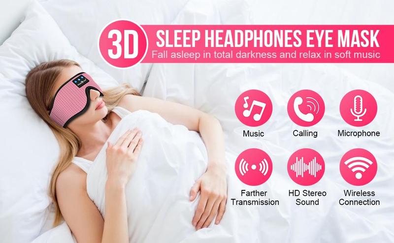 Sleep Mask, Eye Mask for Sleeping, Breathable Sleeping Mask for Men Women, 3D Comfort Contoured for Side Sleepers, Light Blocking Sleeping Mask for Home Office Travel Yoga